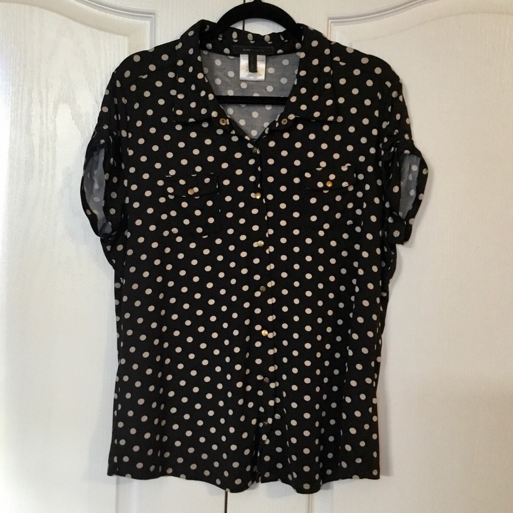 BCBG MAXAZRIA Polka dot top